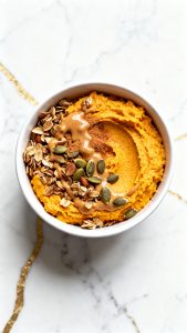 Pumpkin Whipped Cottage Cheese Breakfast Bowl