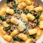 Pumpkin Gnocchi with Spinach & Sausage