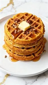 Protein Pumpkin Waffles