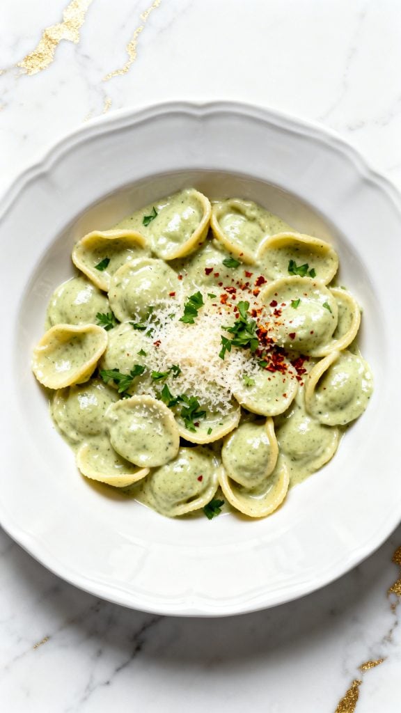 Cottage Cheese Pesto Sauce