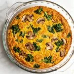 Crustless Pumpkin Quiche with Kale & Mushroom