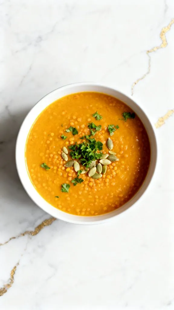 Pumpkin Lentil Protein Soup