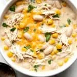 Crockpot Sweet Corn & Pepper Jack White Chicken Chili