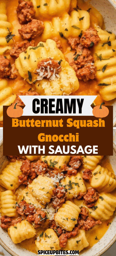 Creamy Butternut Squash Gnocchi with Sausage