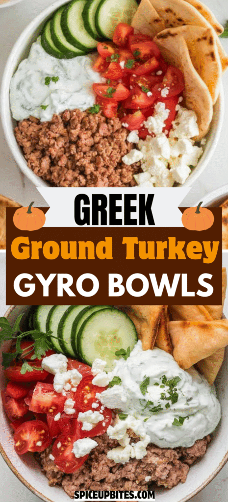 Greek Ground Turkey Gyro Bowls