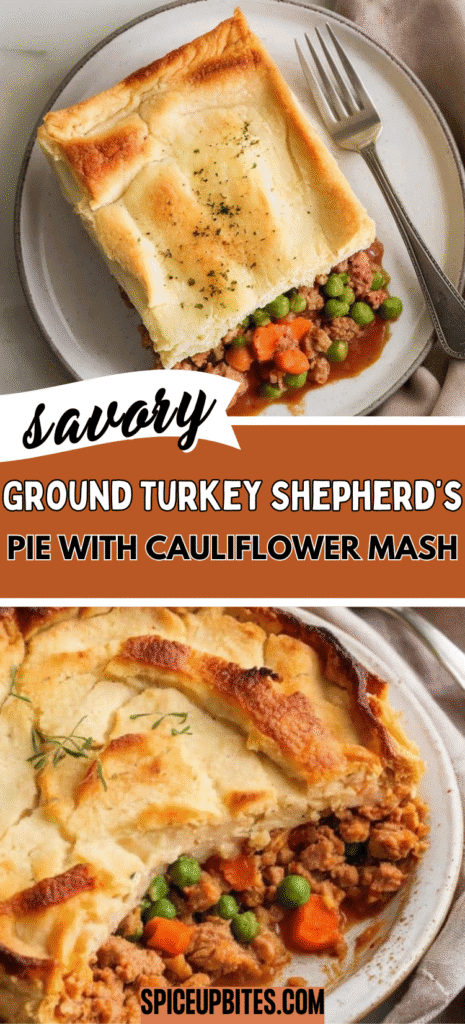 Ground Turkey Shepherd’s Pie with Cauliflower Mash