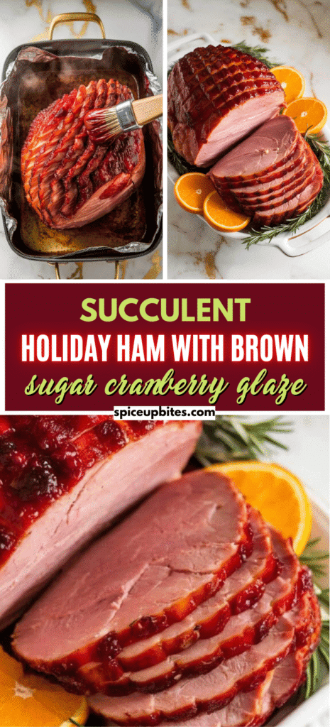 Holiday Ham with Brown Sugar Cranberry Glaze