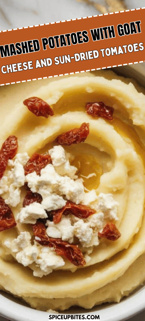 Mashed Potatoes with Goat Cheese and Sun-Dried Tomatoes