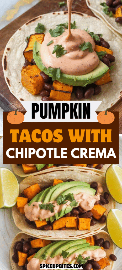 Pumpkin Tacos with Chipotle Crema