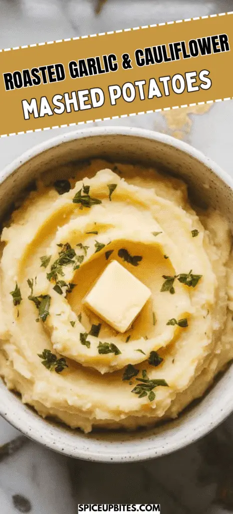 Roasted Garlic & Cauliflower Mashed Potatoes