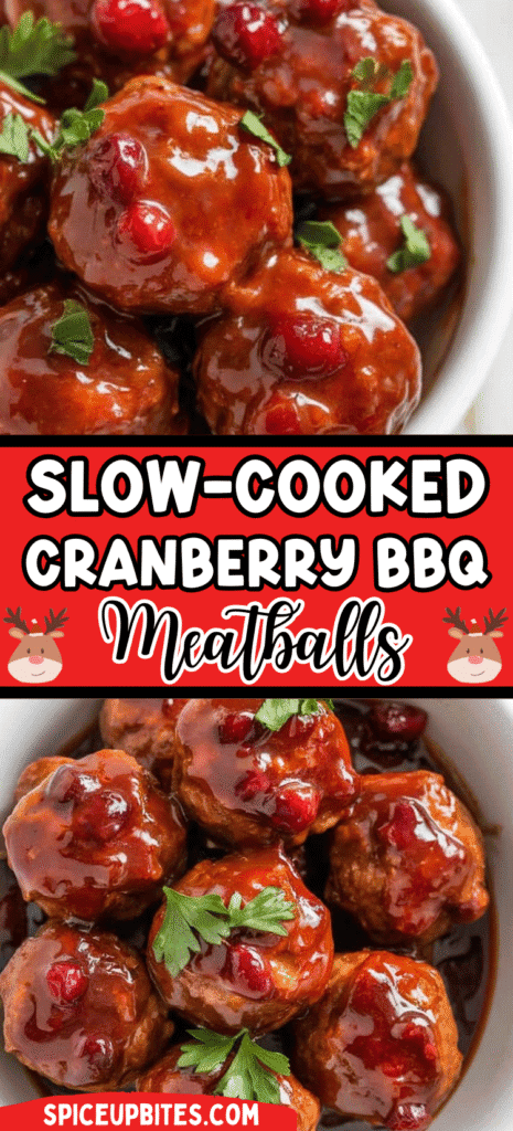 Slow-Cooked Cranberry BBQ Meatballs