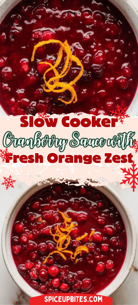 Slow Cooker Cranberry Sauce with Fresh Orange Zest