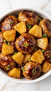 Pineapple Teriyaki Turkey Meatballs