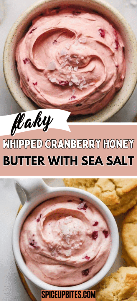 Whipped Cranberry Honey Butter with Sea Salt