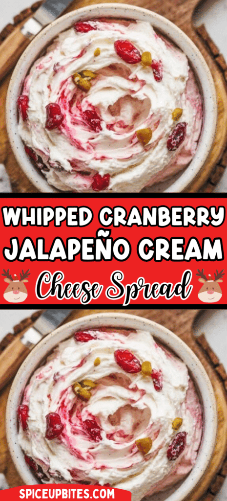 Whipped Cranberry Jalapeño Cream Cheese Spread
