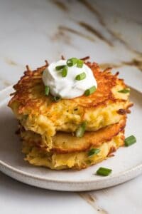 Mashed Potato Pancakes with Green Onions