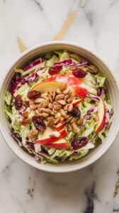 Apple Cranberry Coleslaw with Toasted Sunflower Seeds