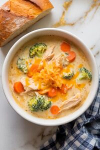 Crockpot Chicken Broccoli Cheddar Soup