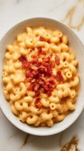 Three-Cheese Crockpot Mac and Cheese with Bacon and Mustard