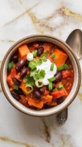 Crockpot Sweet Potato Black Bean Chili