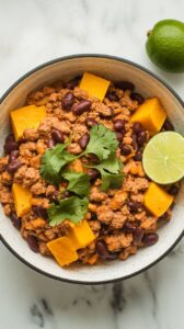 Pumpkin & Ground Turkey Skillet with Black Beans