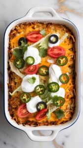 Spicy Jalapeño Taco Hashbrown Casserole