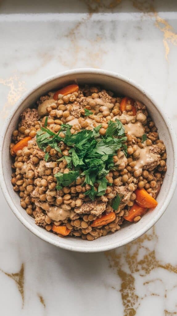 Turkey & Lentil Roasted Carrots Salad