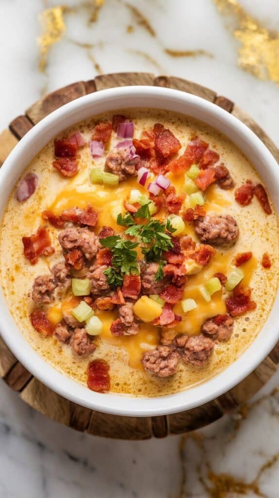 Crockpot Bacon Cheeseburger Soup