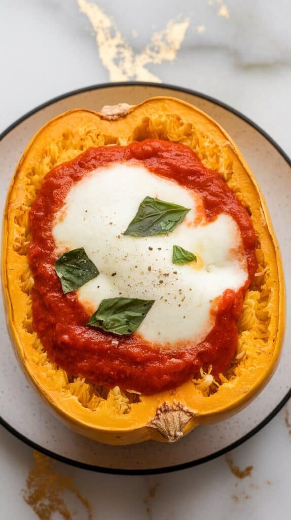 Baked Spaghetti Squash with Marinara Sauce