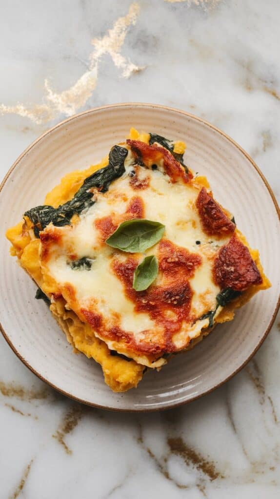 Roasted Butternut Squash and Spinach Lasagna