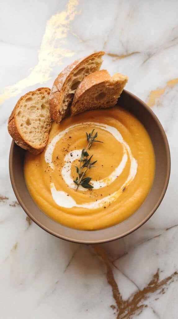 Roasted Butternut Squash & Apple Soup