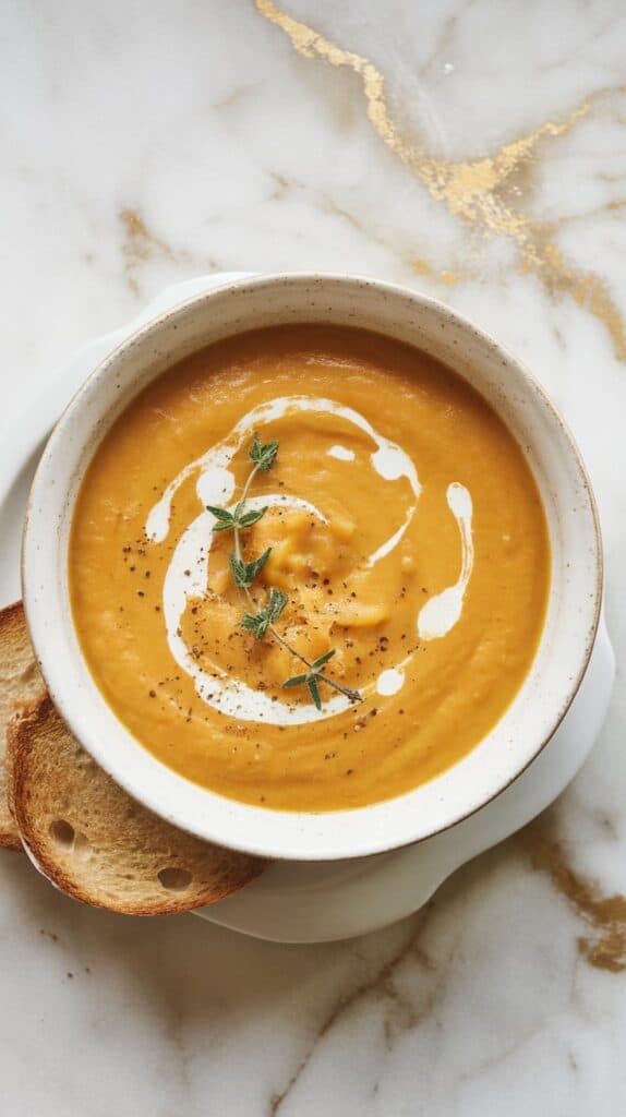 Roasted Butternut Squash & Apple Soup