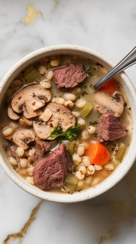 Beef Mushroom Barley Soup Crockpot