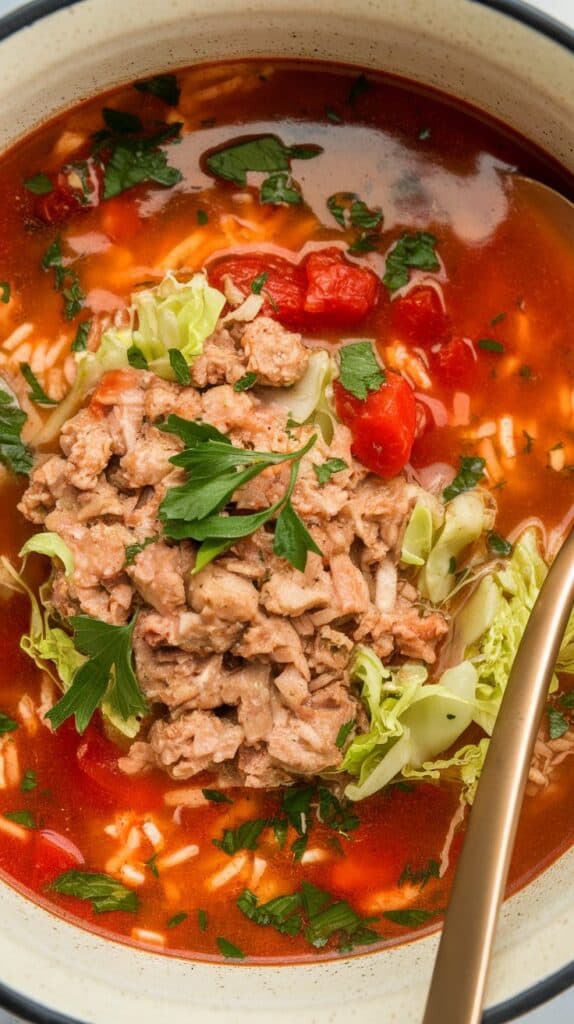 Turkey Cabbage Roll Soup