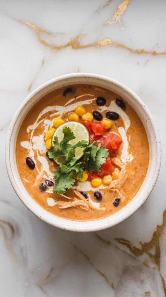 Crock Pot Creamy Chicken Taco Soup