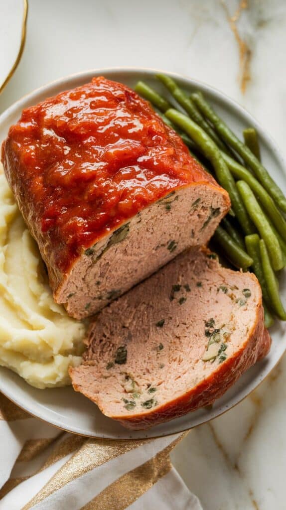 Glazed Turkey Meatloaf with Sweet Tomato Topping
