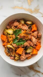 Ground Turkey & Brussels Sprouts Hash