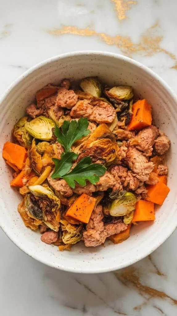 Ground Turkey & Brussels Sprouts Hash