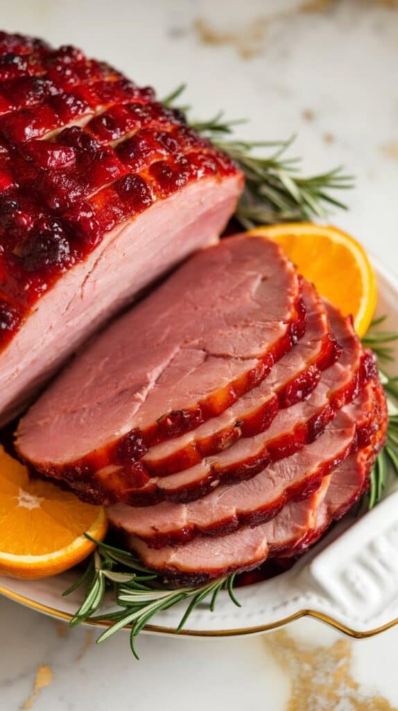 Holiday Ham with Brown Sugar Cranberry Glaze