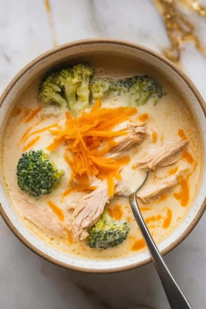 Crockpot Chicken Broccoli Cheddar Soup