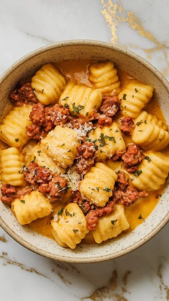 Creamy Butternut Squash Gnocchi with Sausage