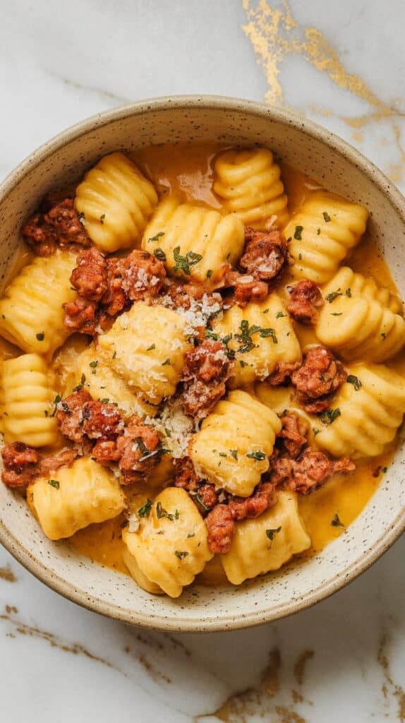 Creamy Butternut Squash Gnocchi with Sausage
