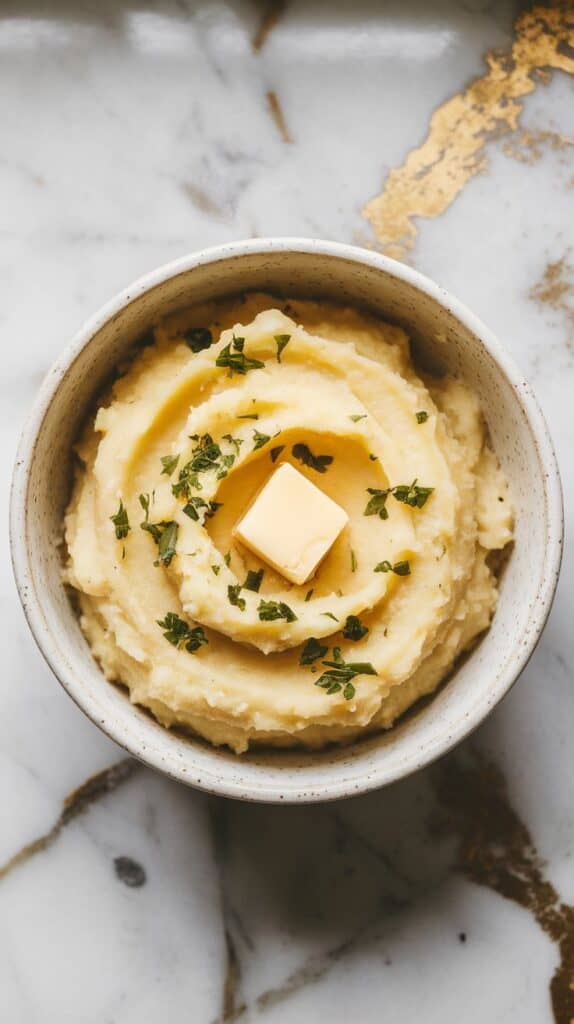Roasted Garlic & Cauliflower Mashed Potatoes