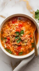 Turkey Cabbage Roll Soup