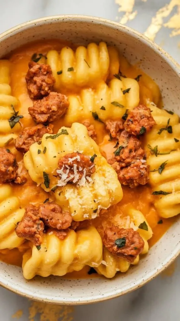 Creamy Butternut Squash Gnocchi with Sausage