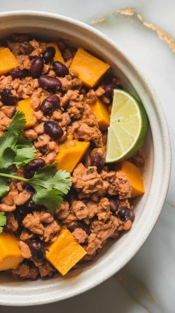 Pumpkin & Ground Turkey Skillet with Black Beans