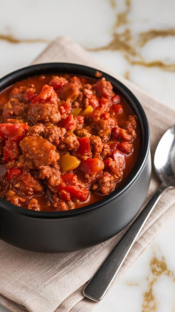 crockpot keto low carb no-bean chili