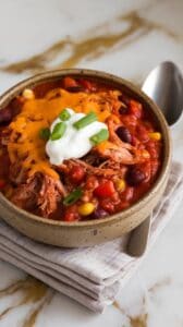 Crockpot BBQ Pulled Pork Chili
