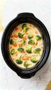 Slow Cooker Broccoli Cheese Chicken Soup