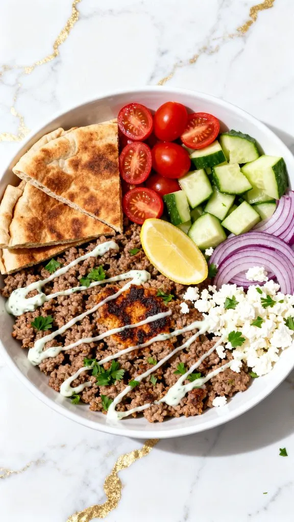 Greek Ground Turkey Gyro Bowls
